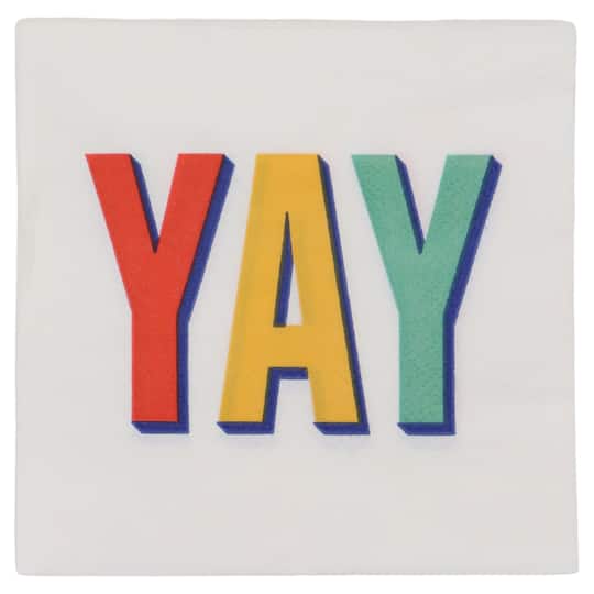Yay Beverage Napkins, 20ct. by Celebrate It™